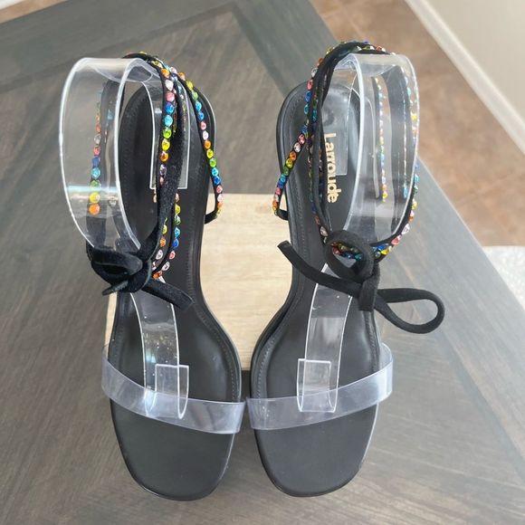 LARROUDE Gloria Disco Heels Size 8.5 NWOT - Picture 7 of 16